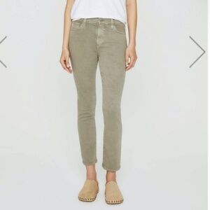 Anthropologie x AG Mari Crop Jeans High Rise Straight Dry Rosemary Sz 30